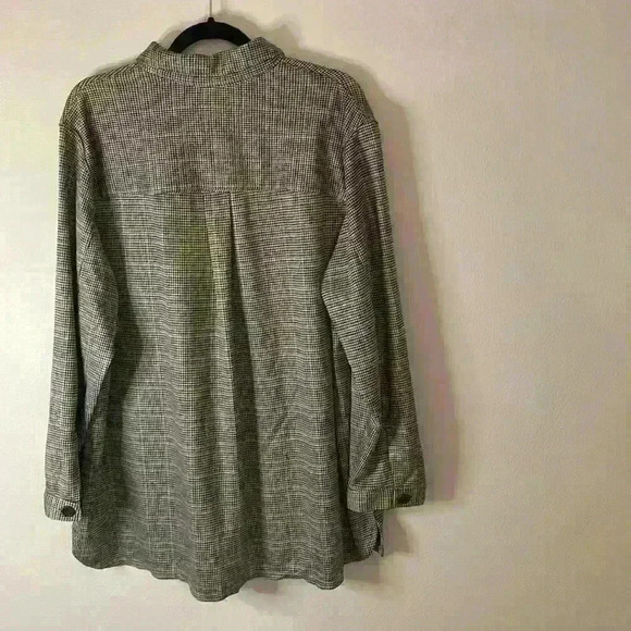 Max Studio 2X Shirt Jacket Plaid buttons pockets - Picture 2 of 12